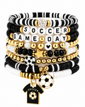 Soccer Game Day 8-Piece Bracelet Set