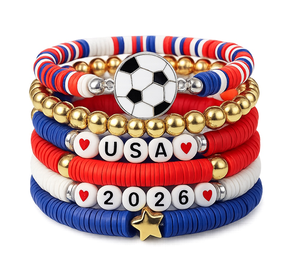 2026 USA Soccer 6-Piece Bracelet Set